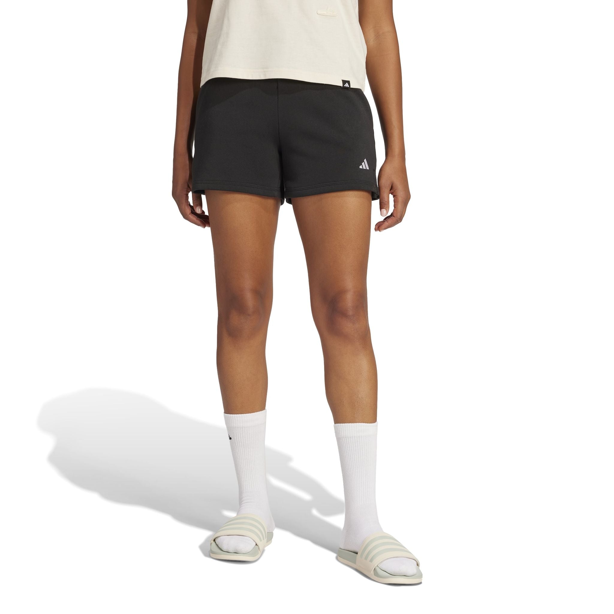 adidas Essentials Small Logo Feel Cozy Womens Shorts