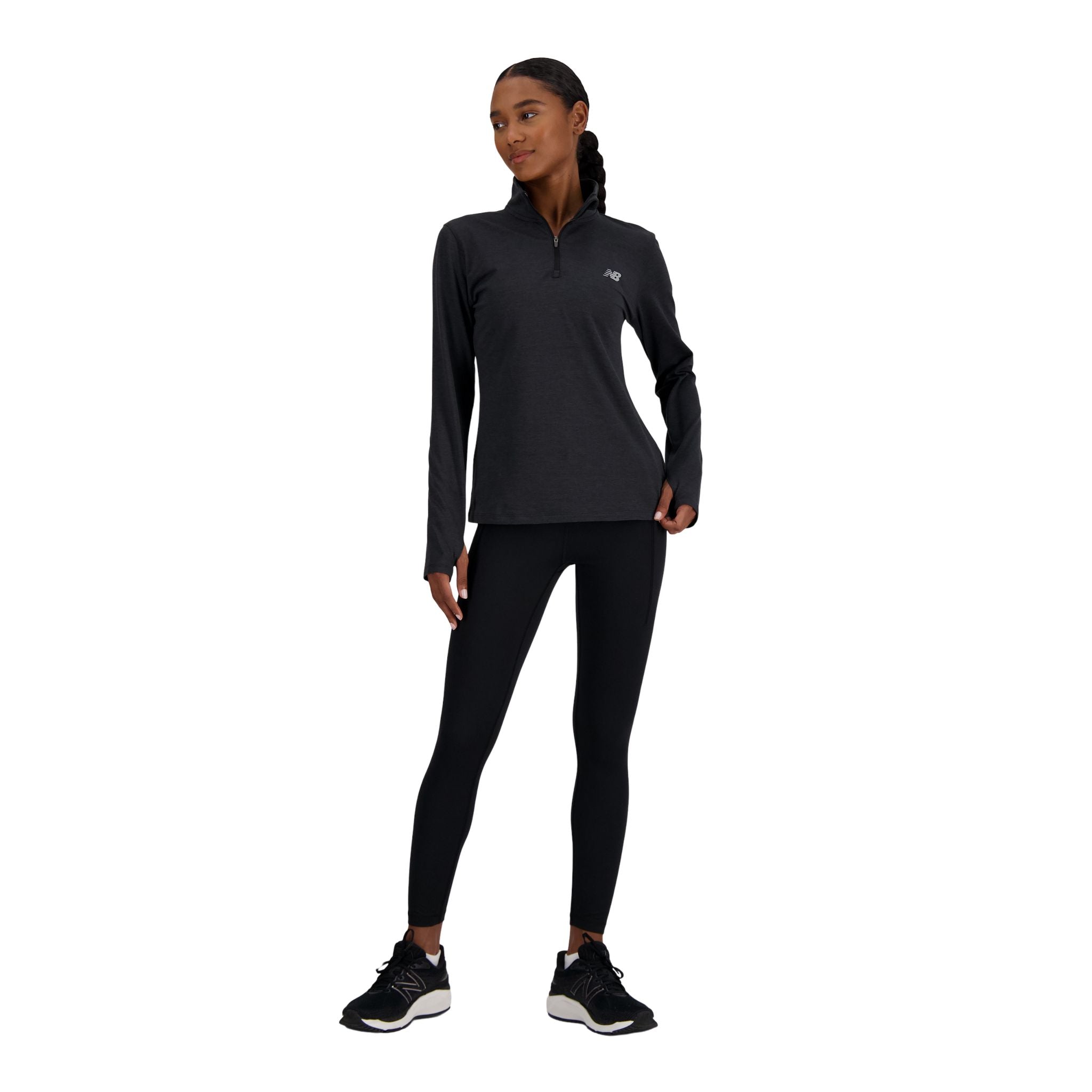 New Balance Sport Essentials Space Dye Womens Quarter-Zip
